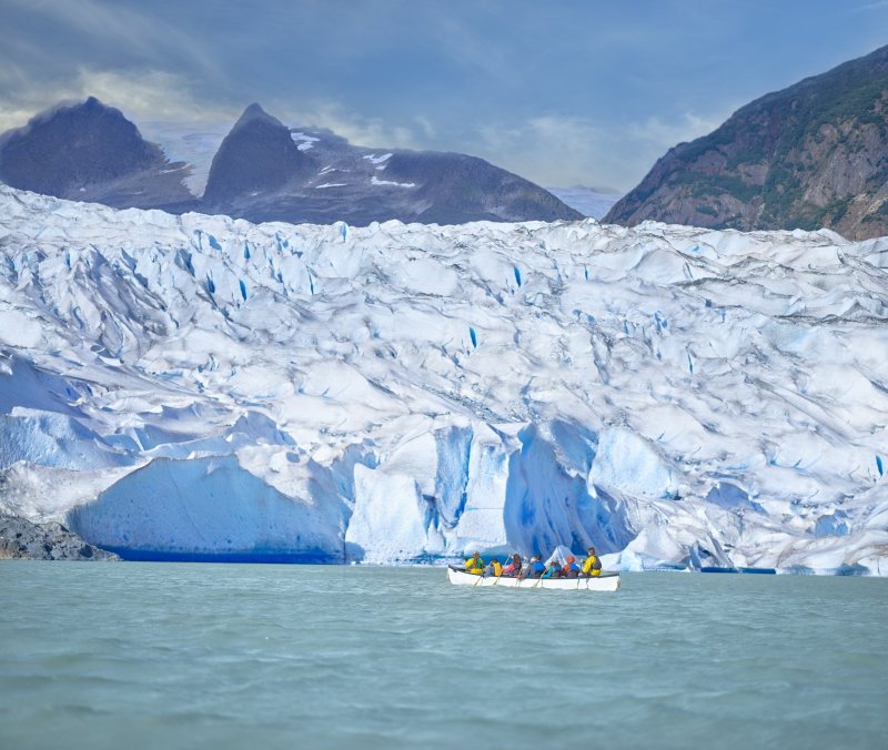 Mendenhall glacier canoe